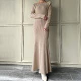 スクエアネック紐ニットマーメイドワンピース | JUNOAH | 詳細画像6