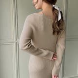 スクエアネック紐ニットマーメイドワンピース | JUNOAH | 詳細画像8