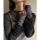 ブラック | レイヤード風ラメシアートップス | junoah