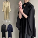 スリットスリーブパールデザインフレアワンピース | JUNOAH | 詳細画像1