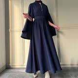 スリットスリーブパールデザインフレアワンピース | JUNOAH | 詳細画像10