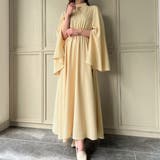 スリットスリーブパールデザインフレアワンピース | JUNOAH | 詳細画像16