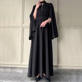 スリットスリーブパールデザインフレアワンピース | JUNOAH | 詳細画像3