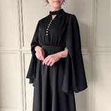 スリットスリーブパールデザインフレアワンピース | JUNOAH | 詳細画像4