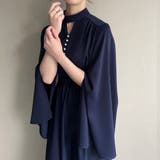 スリットスリーブパールデザインフレアワンピース | JUNOAH | 詳細画像8