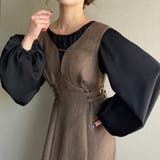 ブラウン | ヘリンボーンサイドベルトタイトジャンパースカート | JUNOAH
