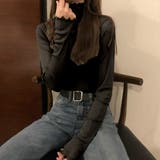 ハイネックシアーカットソー 韓国ファッション | JUNOAH | 詳細画像4