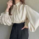 パール釦ウエーブタックブラウス | JUNOAH | 詳細画像2