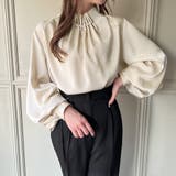 パール釦ウエーブタックブラウス | JUNOAH | 詳細画像5