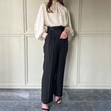 パール釦ウエーブタックブラウス | JUNOAH | 詳細画像6