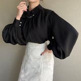 パール釦ウエーブタックブラウス | JUNOAH | 詳細画像7