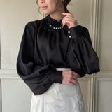 パール釦ウエーブタックブラウス | JUNOAH | 詳細画像8