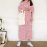 ギンガムチェックコットンロングシャツワンピース 韓国ファッション | JUNOAH | 詳細画像12