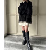 肩リボンチュールドッキングニットプルオーバー | JUNOAH | 詳細画像10