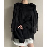 肩リボンチュールドッキングニットプルオーバー | JUNOAH | 詳細画像8