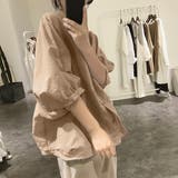 ノーカラーボリュームスリーブコットンシャツ 韓国ファッション | JUNOAH | 詳細画像12
