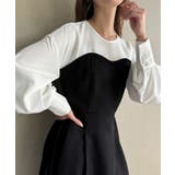 ブラック | シャツドッキングタックフレアワンピース | JUNOAH