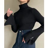 袖口パールデザインタートルネックニットトップス | JUNOAH | 詳細画像1 