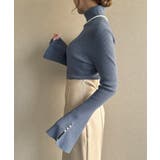 袖口パールデザインタートルネックニットトップス | JUNOAH | 詳細画像11 