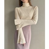 袖口パールデザインタートルネックニットトップス | JUNOAH | 詳細画像6 