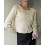 ラウンドネックラメニットカーディガン | JUNOAH | 詳細画像10 