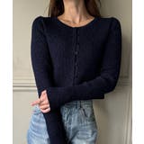 ラウンドネックラメニットカーディガン | JUNOAH | 詳細画像5 