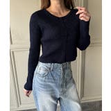 ラウンドネックラメニットカーディガン | JUNOAH | 詳細画像6 