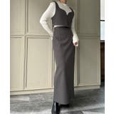 ウールライクビスチェ＆タイトスカートSET【秋冬もっちり素材】 | JUNOAH | 詳細画像14 