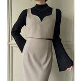 ウールライクビスチェ＆タイトスカートSET【秋冬もっちり素材】 | JUNOAH | 詳細画像2 