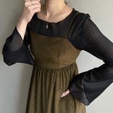 ダークブラウン | バックリボンベロアキャミワンピース | JUNOAH