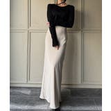 襟クロスリボンデザインリブトップス | JUNOAH | 詳細画像4 