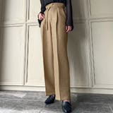 ベルト付きヘリンボーンハイウエストパンツ | JUNOAH | 詳細画像3 