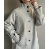アイボリー | スタンドカラーロングコート | JUNOAH