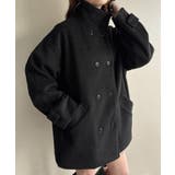 ブラック | スタンドカラーミドルコート | JUNOAH