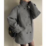 グレー | スタンドカラーミドルコート | JUNOAH