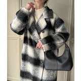 2wayオーバーサイズシャギーチェックロングコート | JUNOAH | 詳細画像1