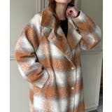 2wayオーバーサイズシャギーチェックロングコート | JUNOAH | 詳細画像7