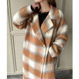 2wayオーバーサイズシャギーチェックロングコート | JUNOAH | 詳細画像9