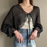 ブラック | 楊柳シアーショートボレロ | JUNOAH