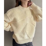 アイボリー | ビッグフラワーモチーフニット | JUNOAH
