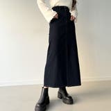 バックレースアップロングデニムスカート | JUNOAH | 詳細画像12 