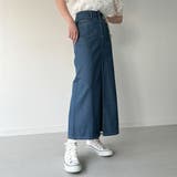 バックレースアップロングデニムスカート | JUNOAH | 詳細画像20 