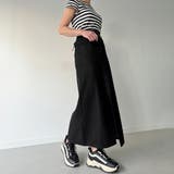 バックレースアップロングデニムスカート | JUNOAH | 詳細画像7 