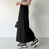 バックレースアップロングデニムスカート | JUNOAH | 詳細画像8 