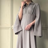 2wayスリーブフロントジップウエストタックワンピース【ペチスカートセット】 | JUNOAH | 詳細画像14 