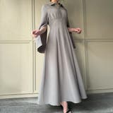 2wayスリーブフロントジップウエストタックワンピース【ペチスカートセット】 | JUNOAH | 詳細画像15 