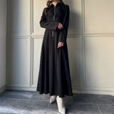 2wayスリーブフロントジップウエストタックワンピース【ペチスカートセット】 | JUNOAH | 詳細画像5 
