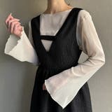 ブラック | 2wayふくれジャガードジャンバースカート | JUNOAH