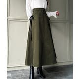 リボン付きコーデュロイタックスカート | JUNOAH | 詳細画像1 