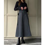 リボン付きコーデュロイタックスカート | JUNOAH | 詳細画像10 